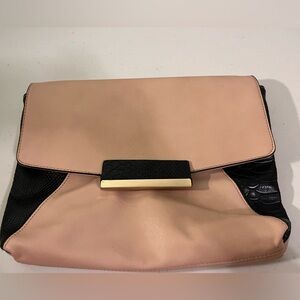 Aldo Black and Cream Clutch